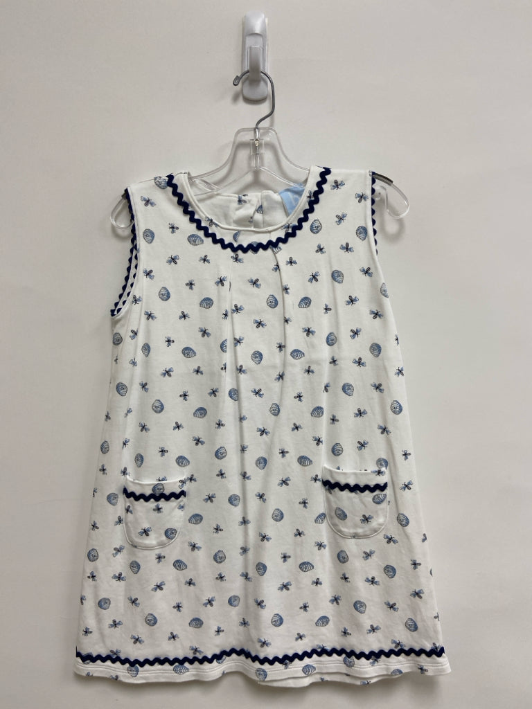 Bella Bliss SIZE 7 White Blue Bees Sleeveless Girl&