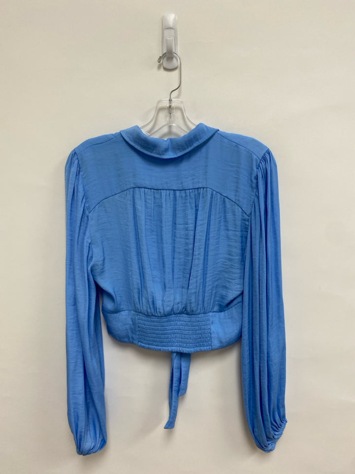 Anthropologie Size XS Blue Cropped Ladies Top