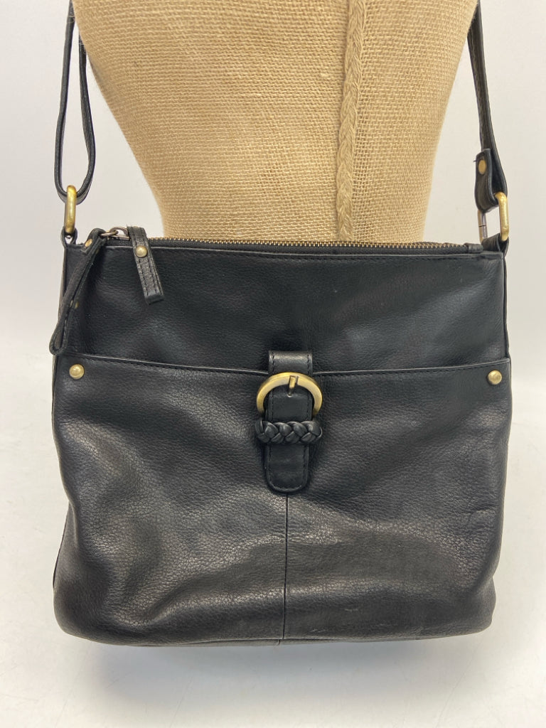 Black Leather Crossbody