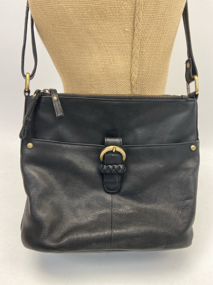 Black Leather Crossbody