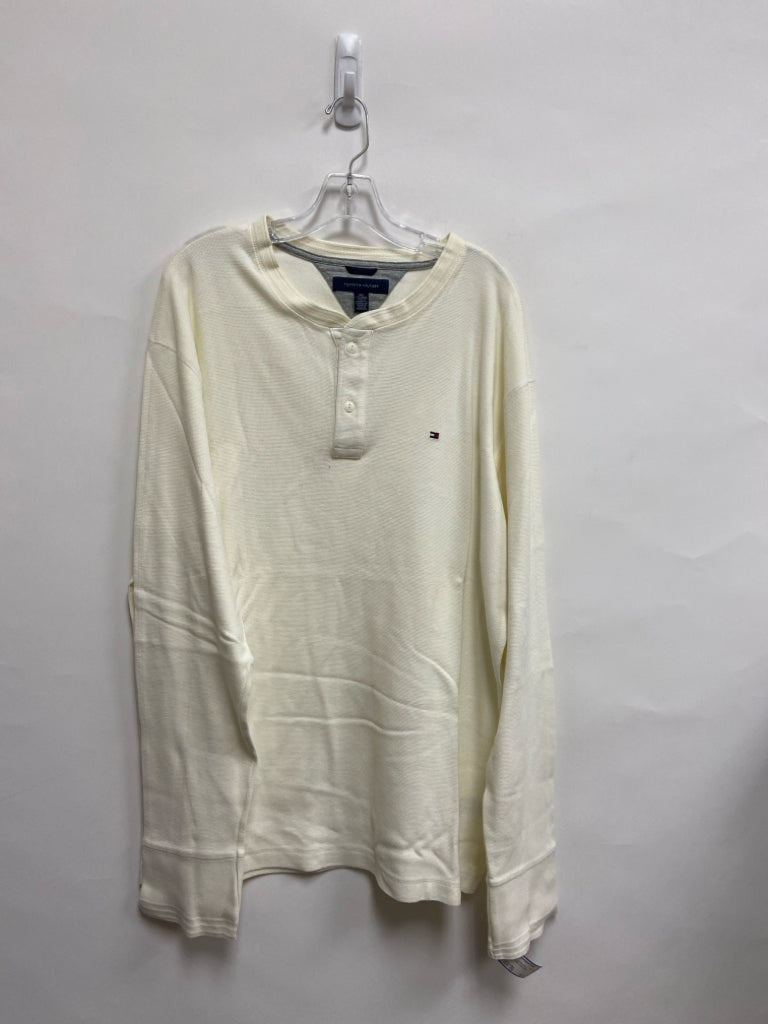 Tommy Hilfiger Size XXL White Waffle Henley Men&