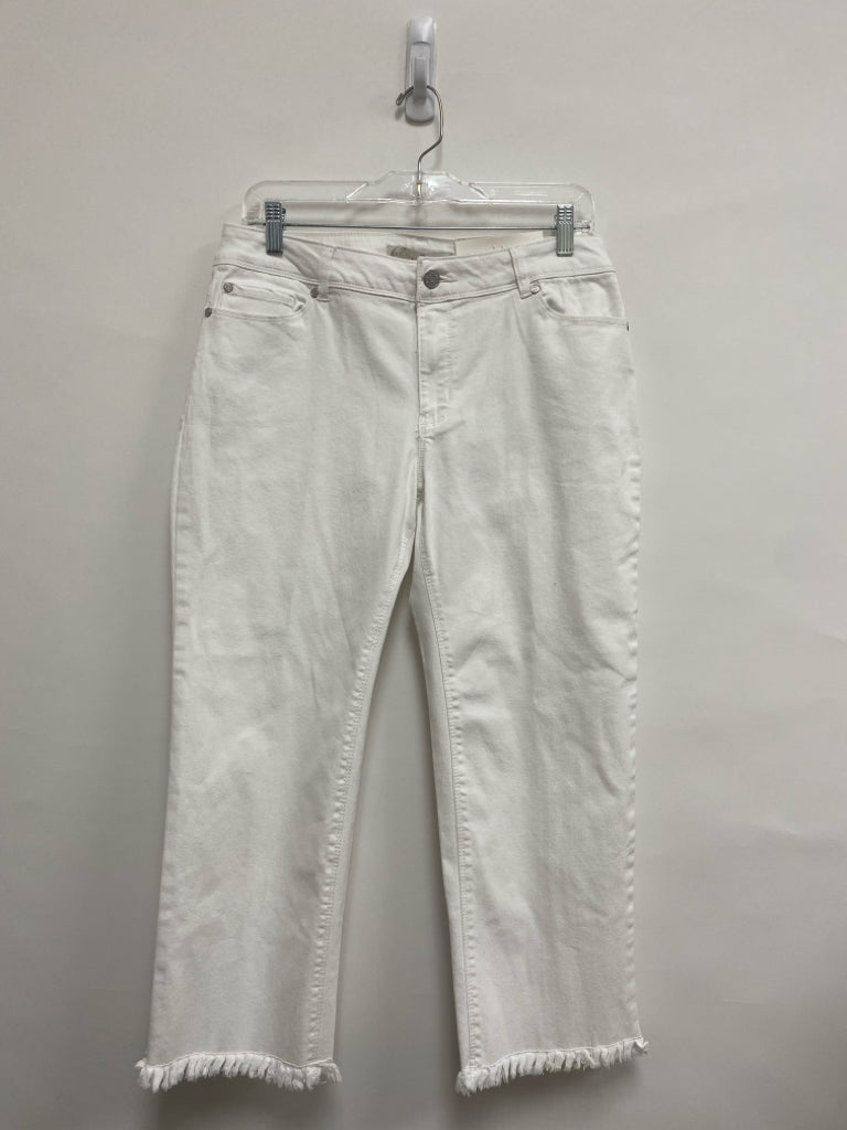 NWT CATO Size 10 White Cropped Ladies Jeans