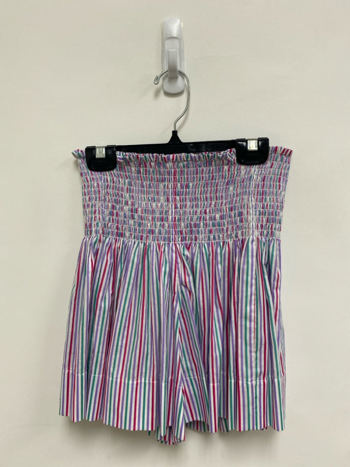 KOCH Size XS Aqua/White Lavender/Pink Smocking Ladies Shorts