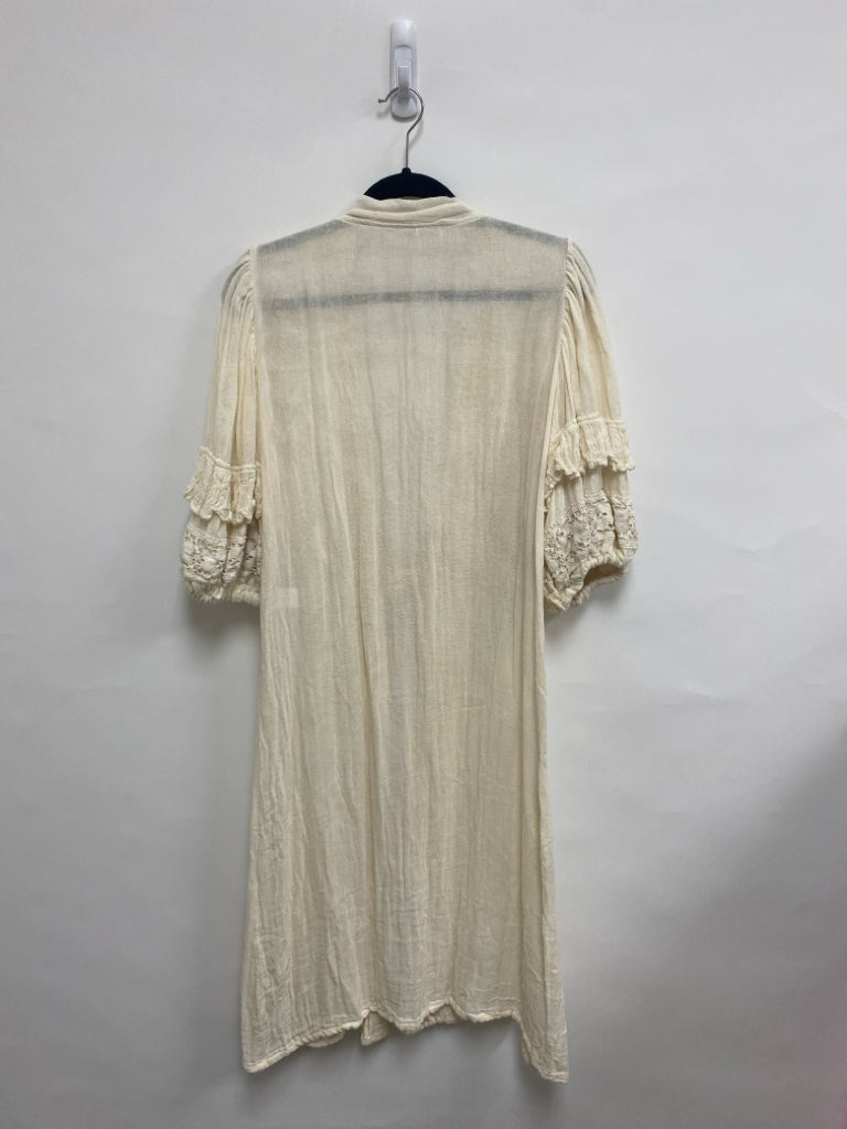 Jens Pirate Booty/ Free People Size M Cream Drape Ladies Kimono