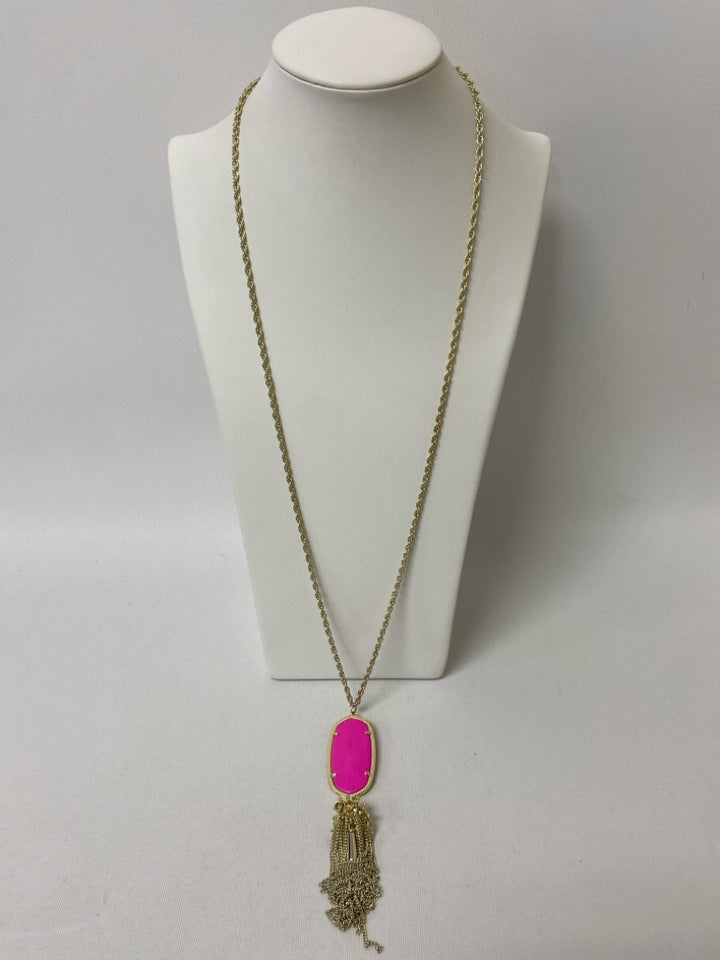 Kendra Scott Magenta Tassels Necklace