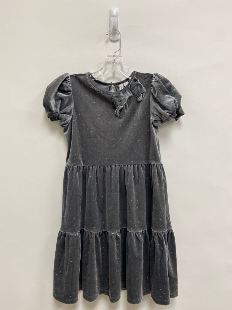 Janie and Jack SIZE 8 Gray Dots Velour Girl&