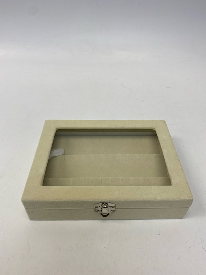 Cream Clear Jewelry Box
