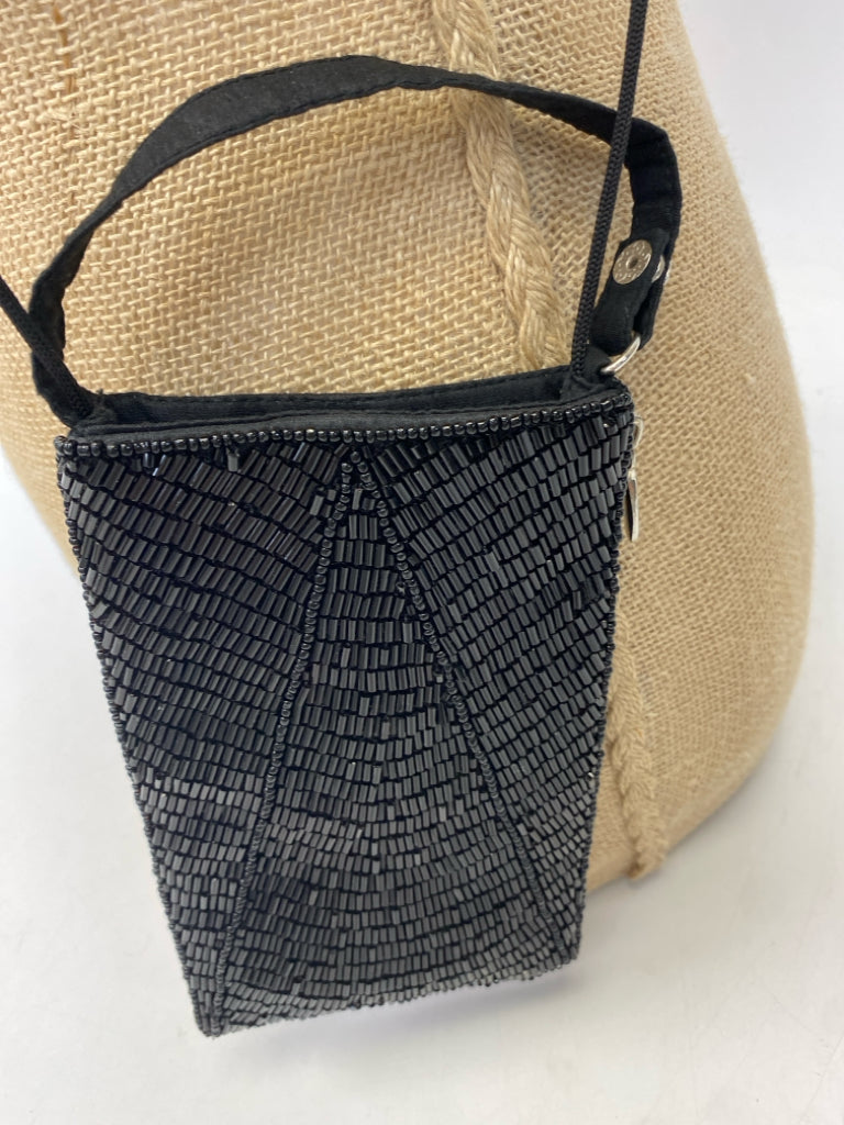 Black Beaded Crossbody