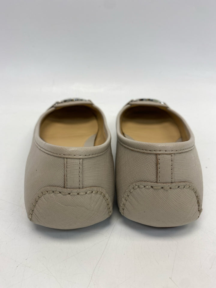 Michael Kors  Size 9 Taupe Silver Disc Flats