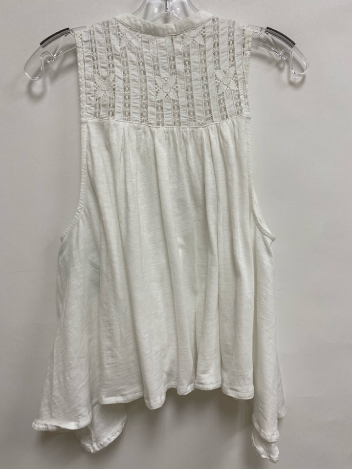 Free People Size XS White Lace Sleeveless Ladies Top
