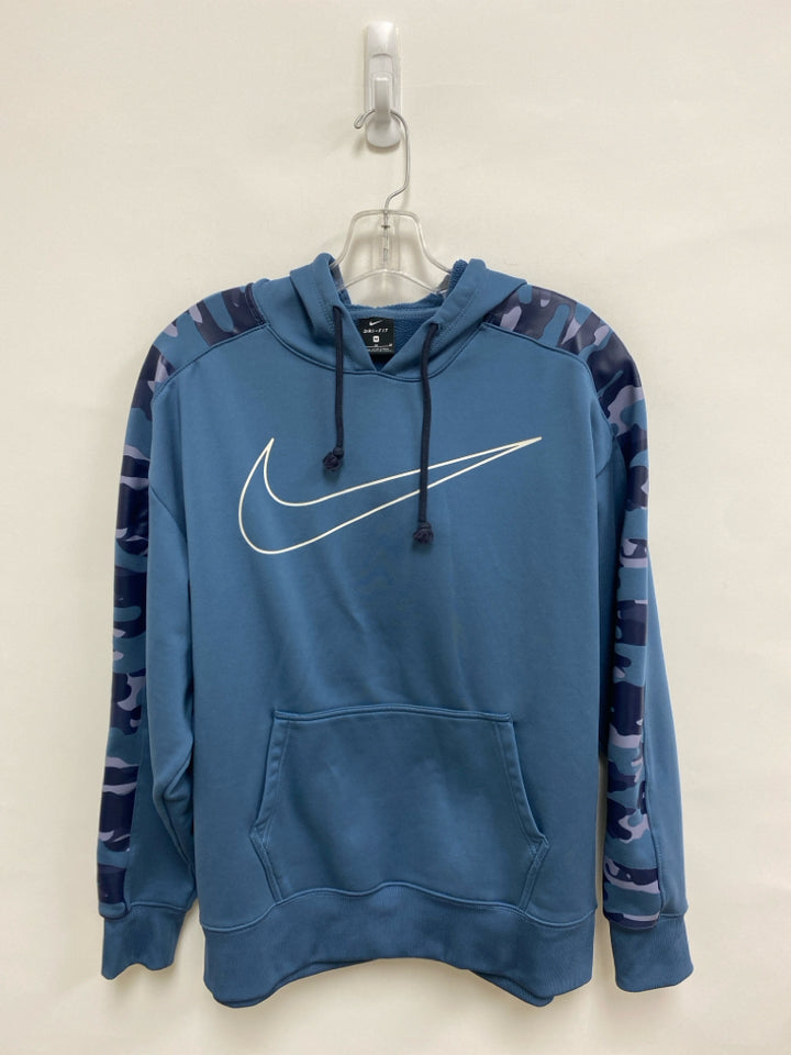 Nike Size M Slate Blue Camouflage Hooded Ladies Pullover