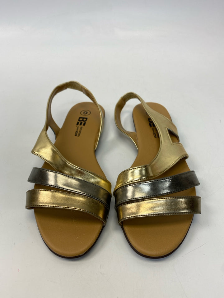 Basic Editions  Size 9 Gold/Silver Sandals