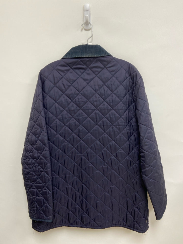 Barbour Size L Navy Button Up Quilted Men&