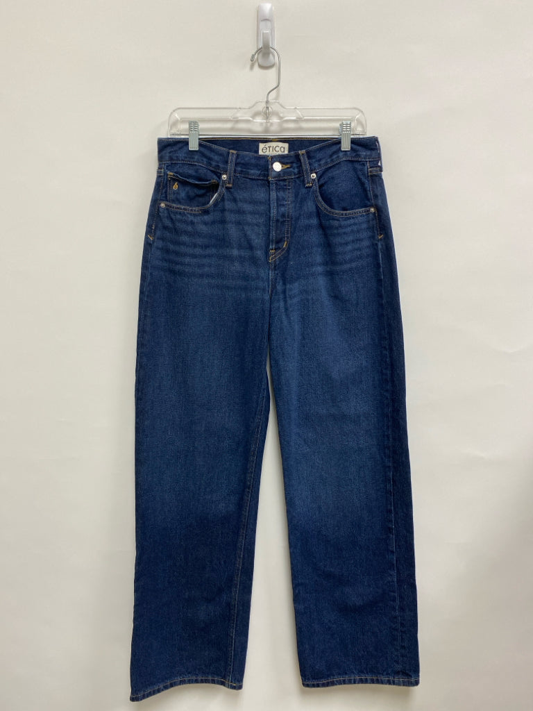 Size 28 Dark Blue Wide Leg Ladies Jeans