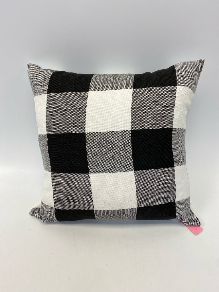 Black White Checkered Pillow