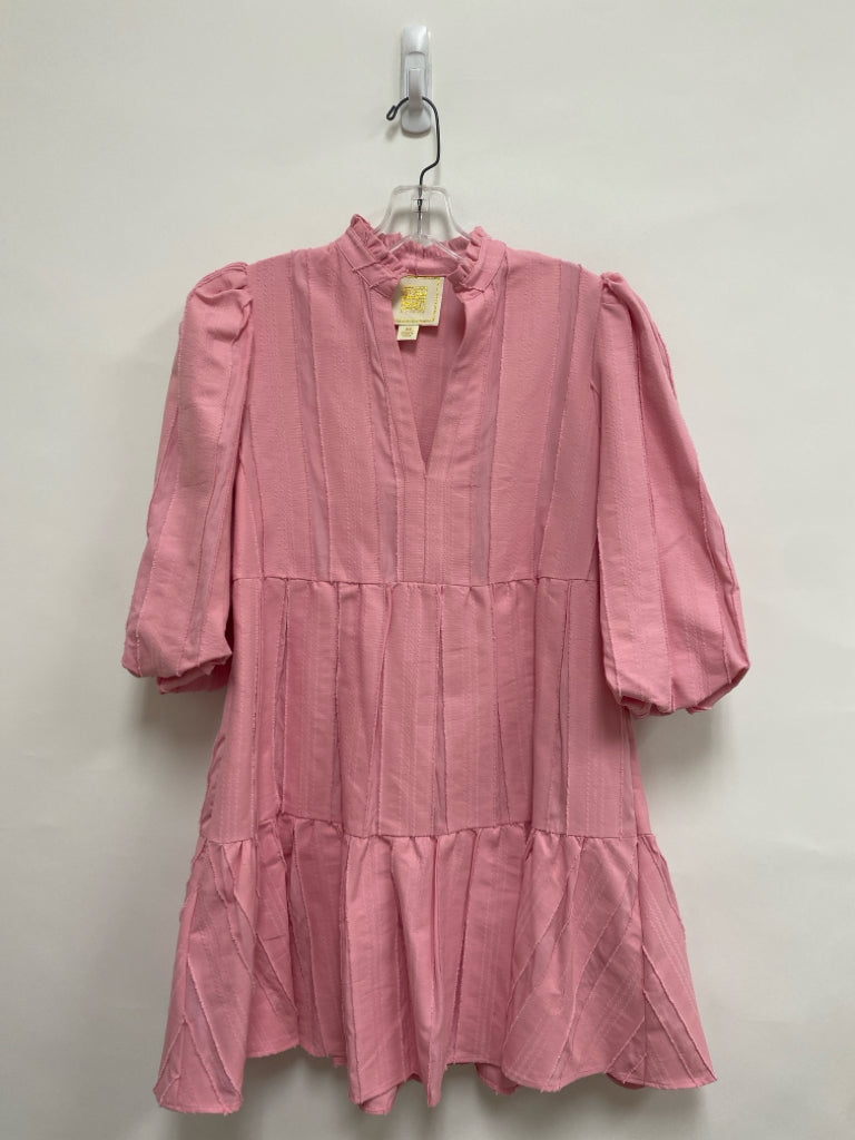 EMILY McCARTHY Size XS Pink Ribbed Ladies Dress