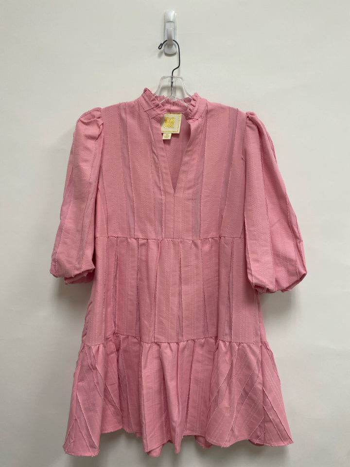 EMILY McCARTHY Size XS Pink Ribbed Ladies Dress