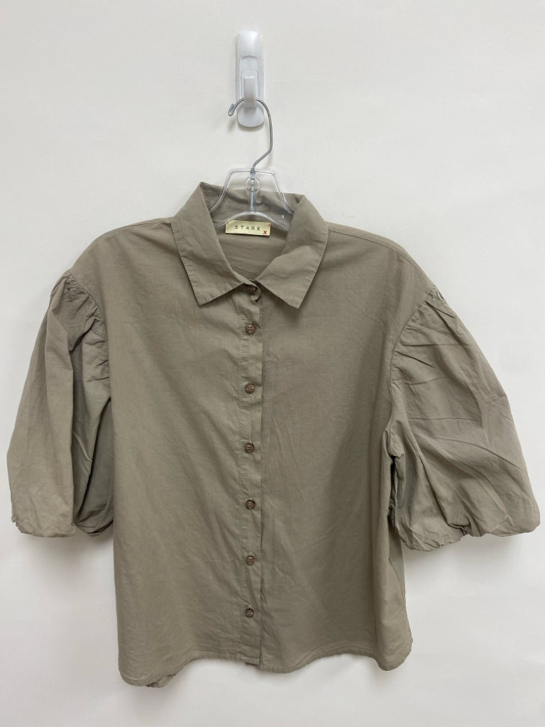 Size S Taupe Puff Sleeve Ladies Top