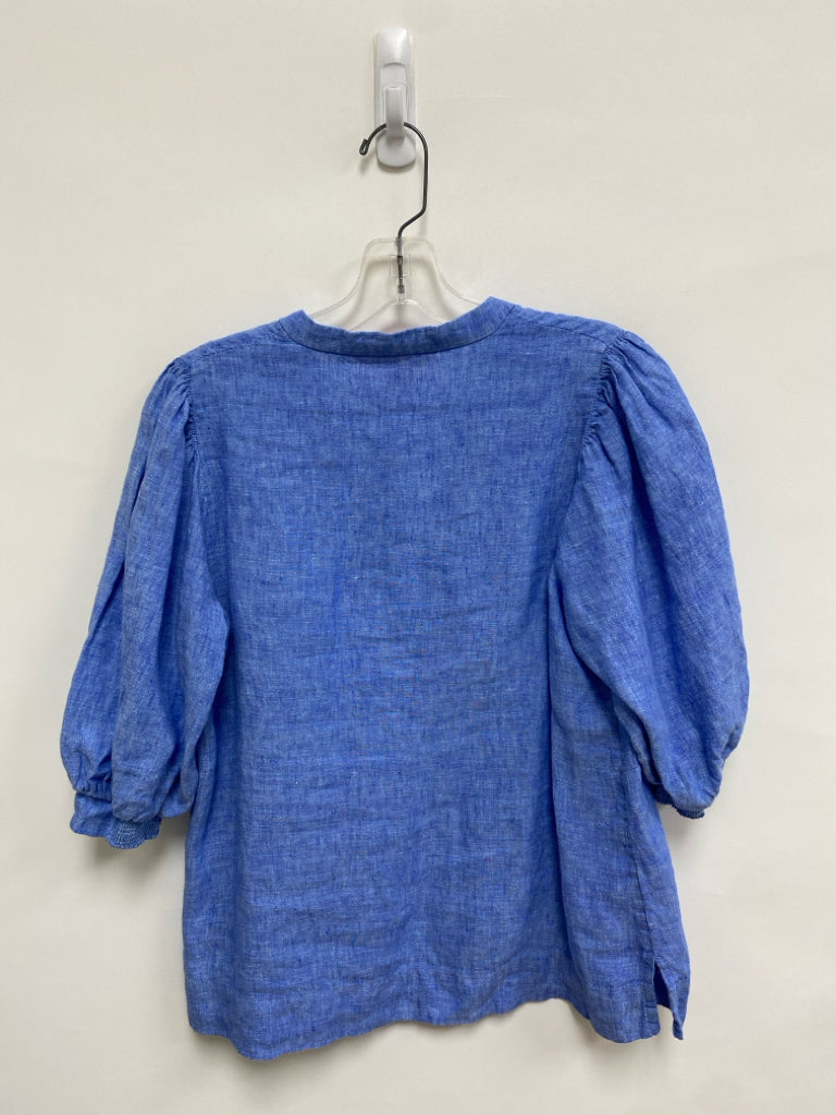 LILLY PULITZER Size 0 Blue Linen Ladies Top
