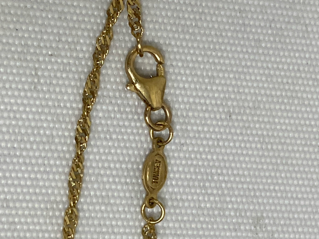 Gold Color Clear Hearts Necklace