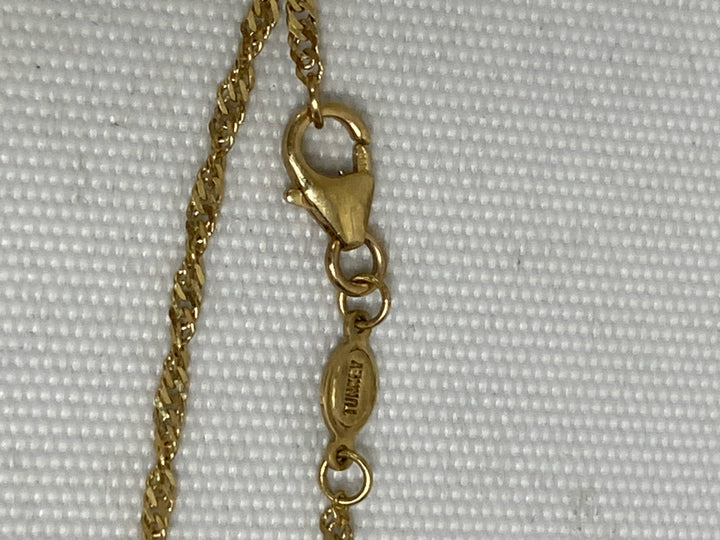 Gold Color Clear Hearts Necklace