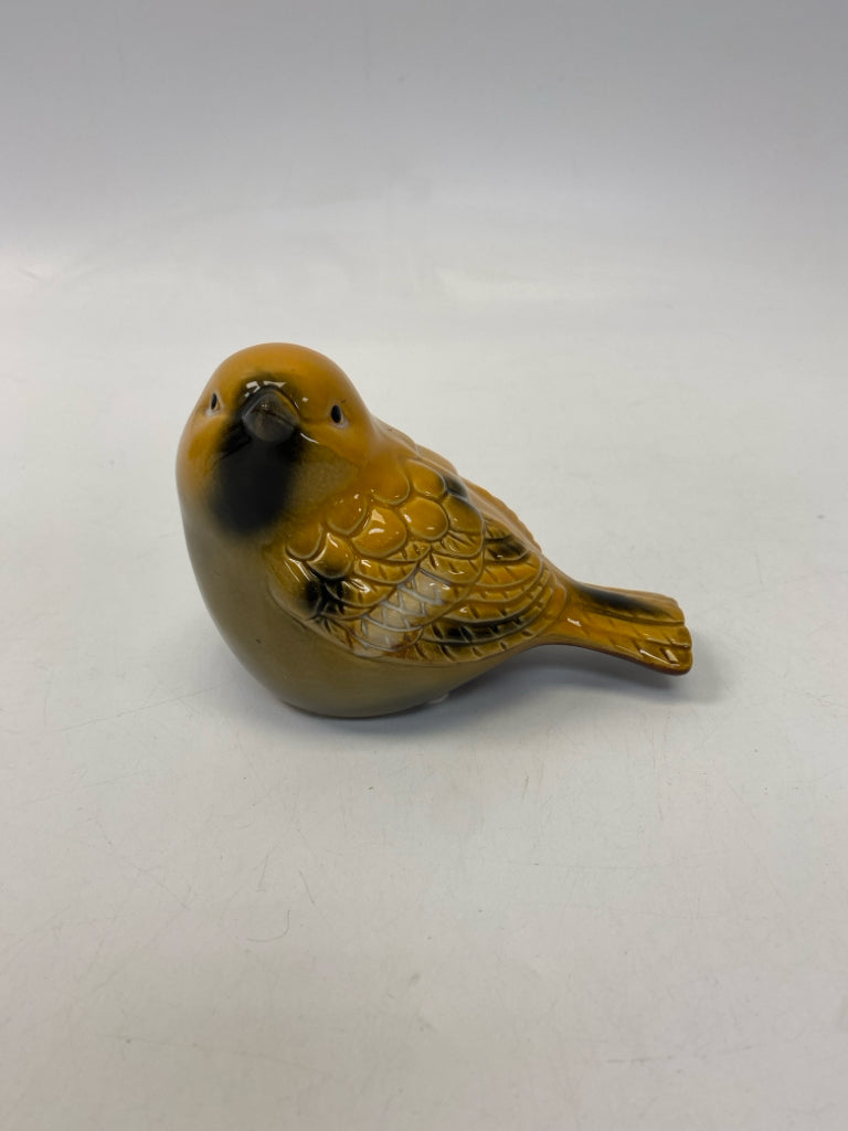 Orange Black Ceramic Figurine
