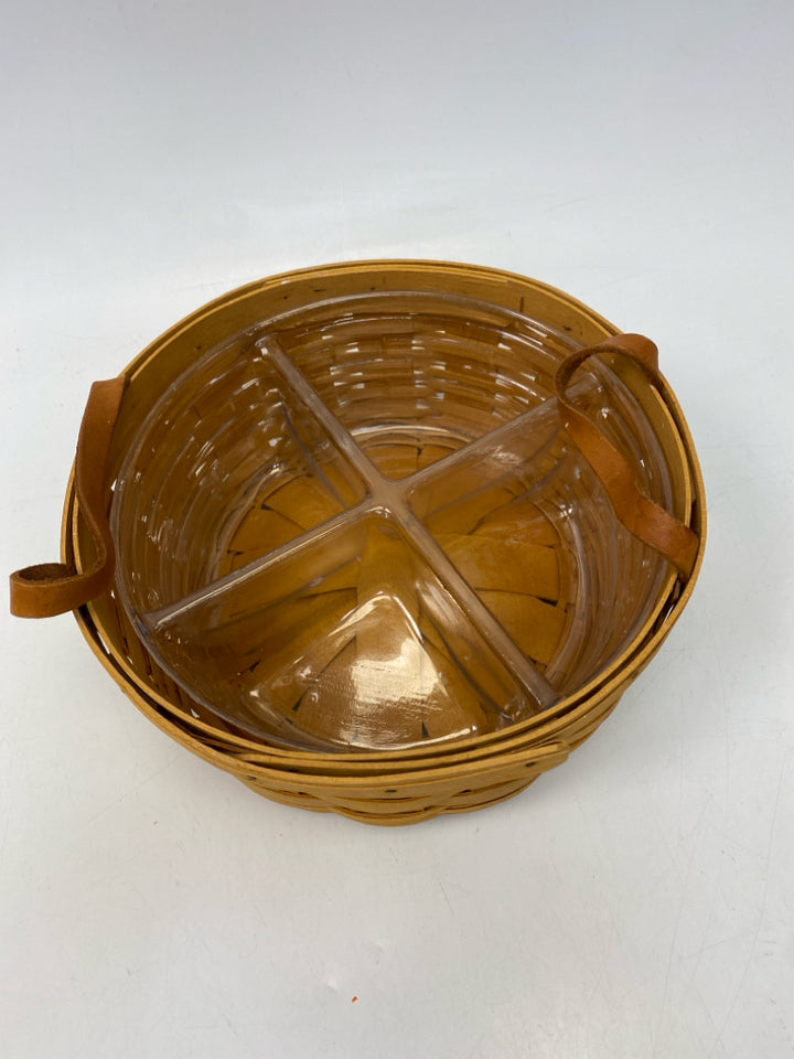Longaberger Brown Woven Wood Basket