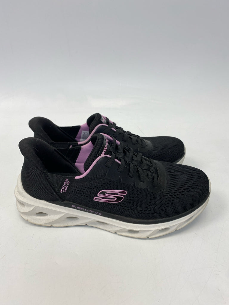 Skechers  Size 6 Black Lavender Sneakers