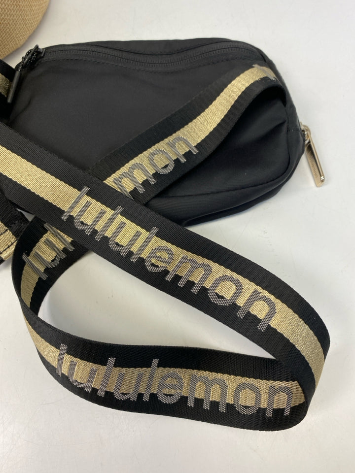 Lululemon Black Gold Nylon Belt Bag