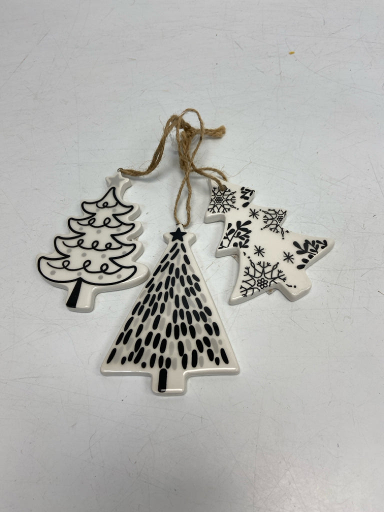 Cream Black Ceramic Ornaments