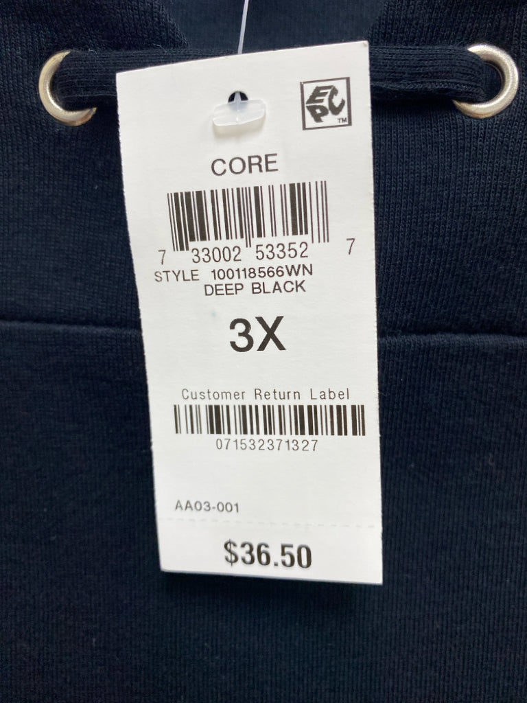 NWT Karen Scott  SIZE  3X Black Plus Size Top