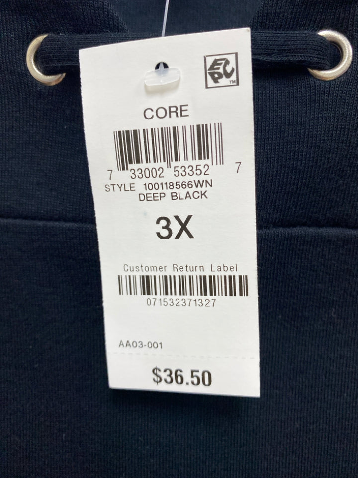 NWT Karen Scott  SIZE  3X Black Plus Size Top