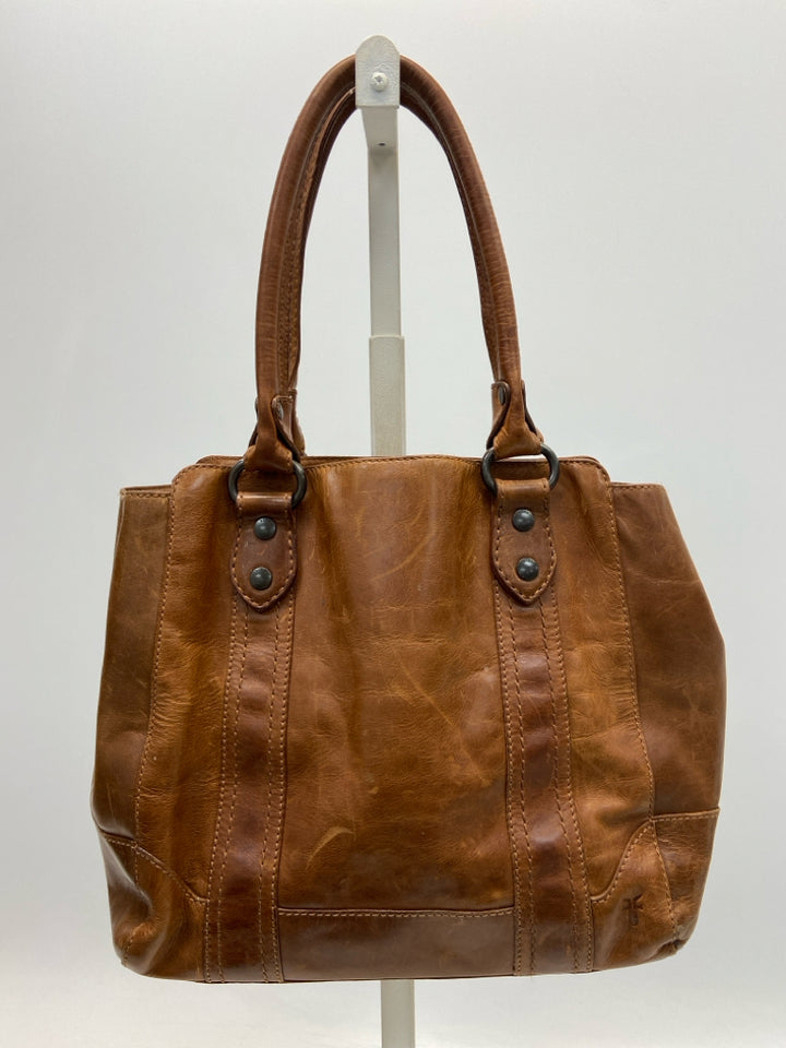 Frye Brown Distressed Leather Handbag
