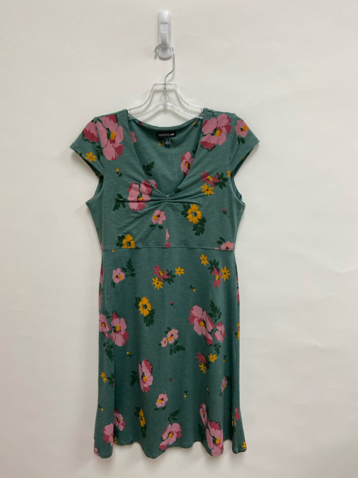 Toad &amp; Co. Size S Seafoam Pink/Orange Flowers V Neck Ladies Dress
