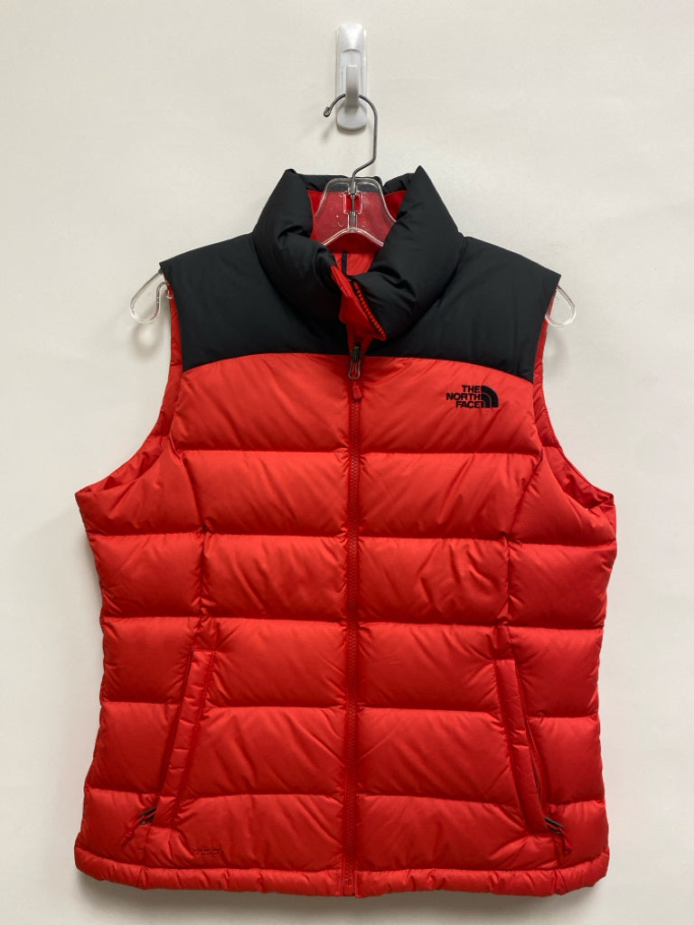 North Face Size M Black Red Puffer Ladies Vest
