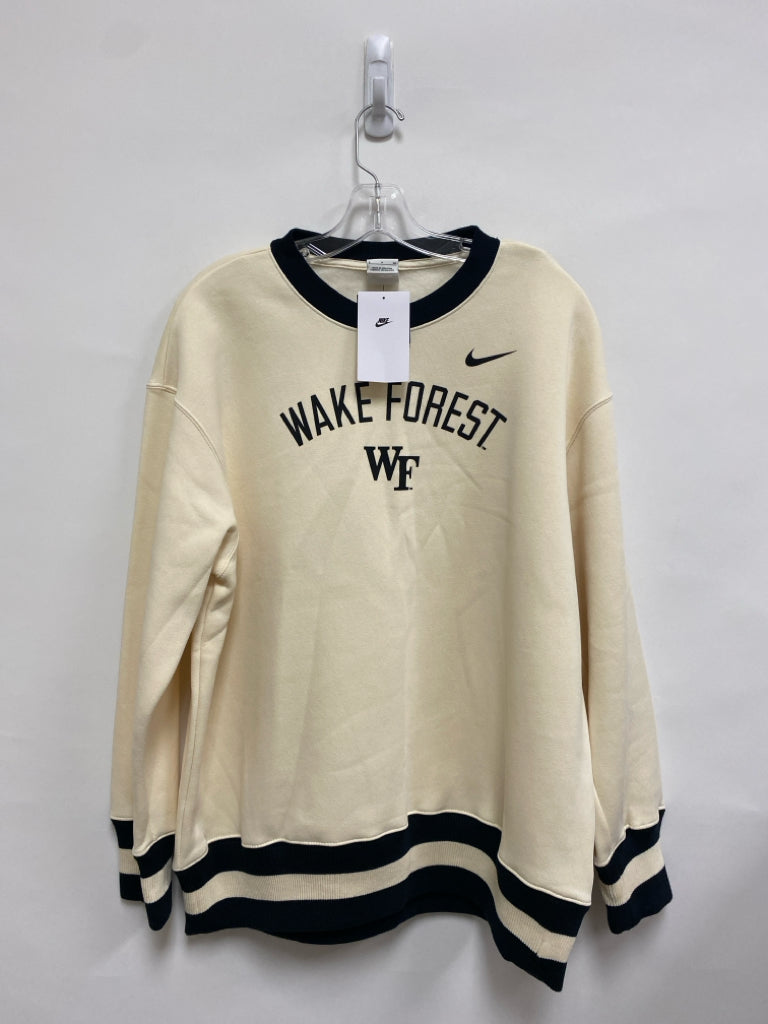 NWT Nike Size S Pale Yellow Black Wake Forest Ladies Sweatshirt