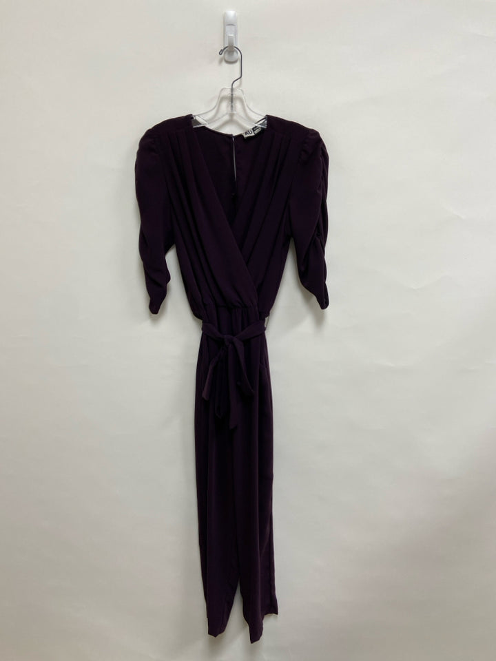 Size M Dark Purple Pleated Ladies Jumpsuit