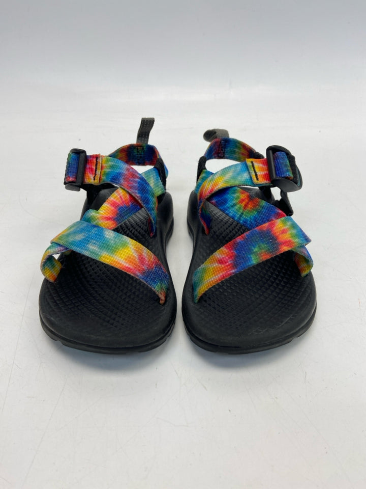 Chaco SIZE 10 Black Multi Color Tie Dye Girl&