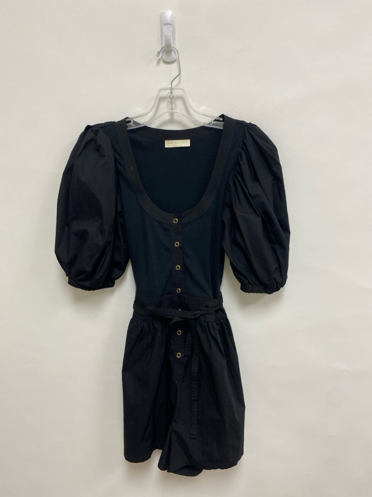 ULLA JOHNSON Size 0 Black Puff Sleeve Ladies Romper