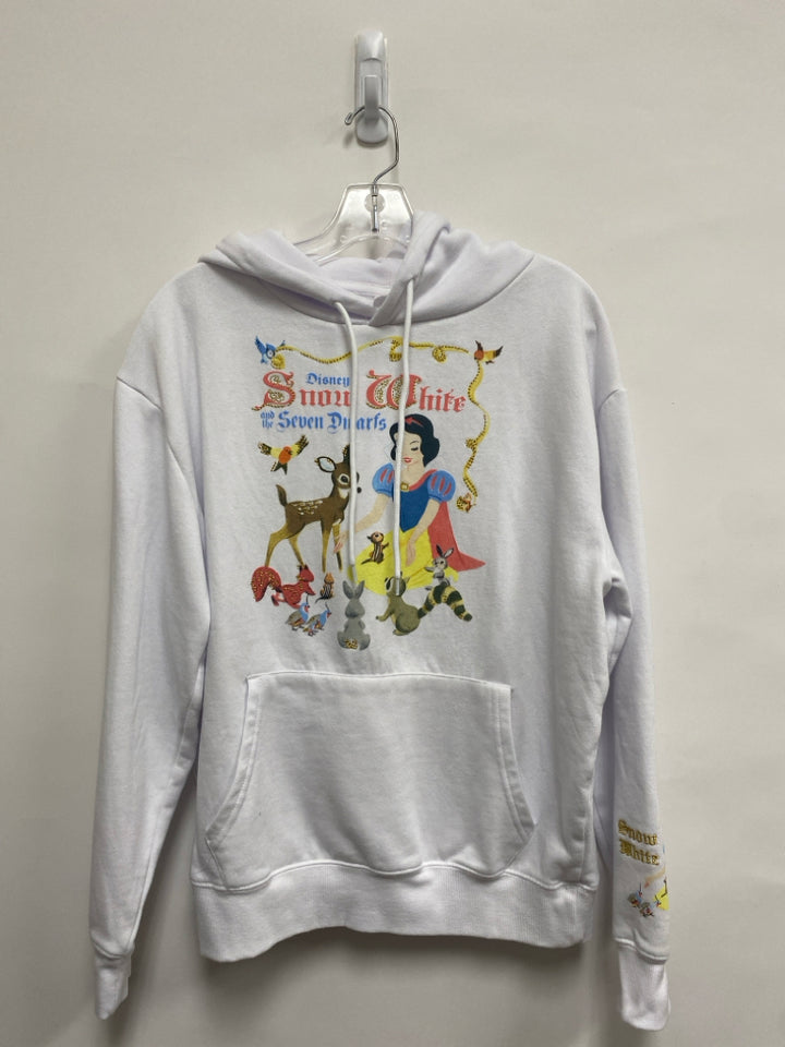 Disney Size M White Multi Color Hooded Ladies Sweatshirt