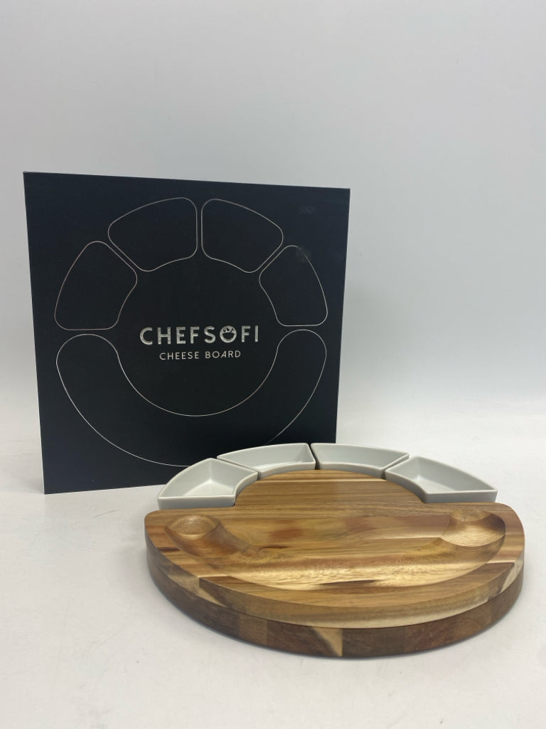 Natural White Wood Ceramic Serving Piece