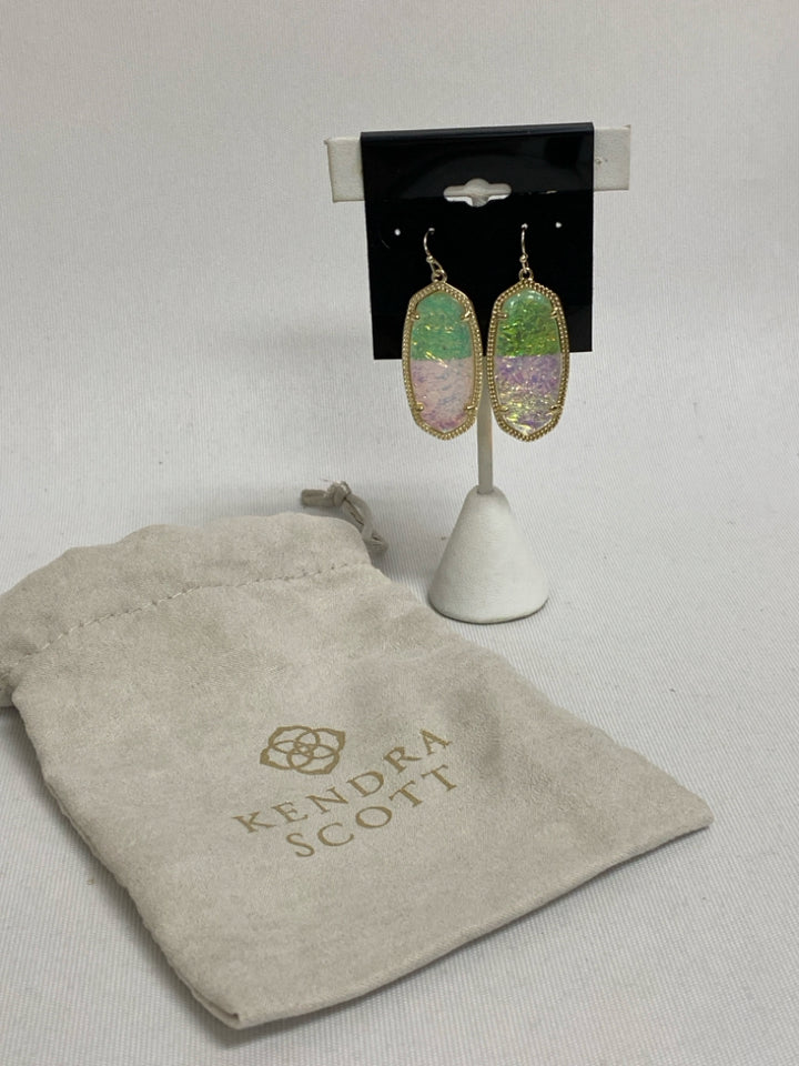 Kendra Scott Gold Color Iridescent Shapes Earrings