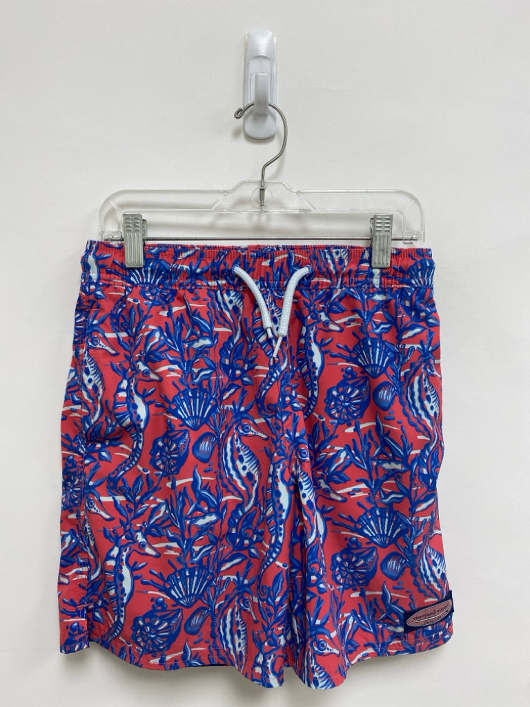 Vineyard Vines SIZE 8/10 Red Blue Sea Horse(s) Boy&