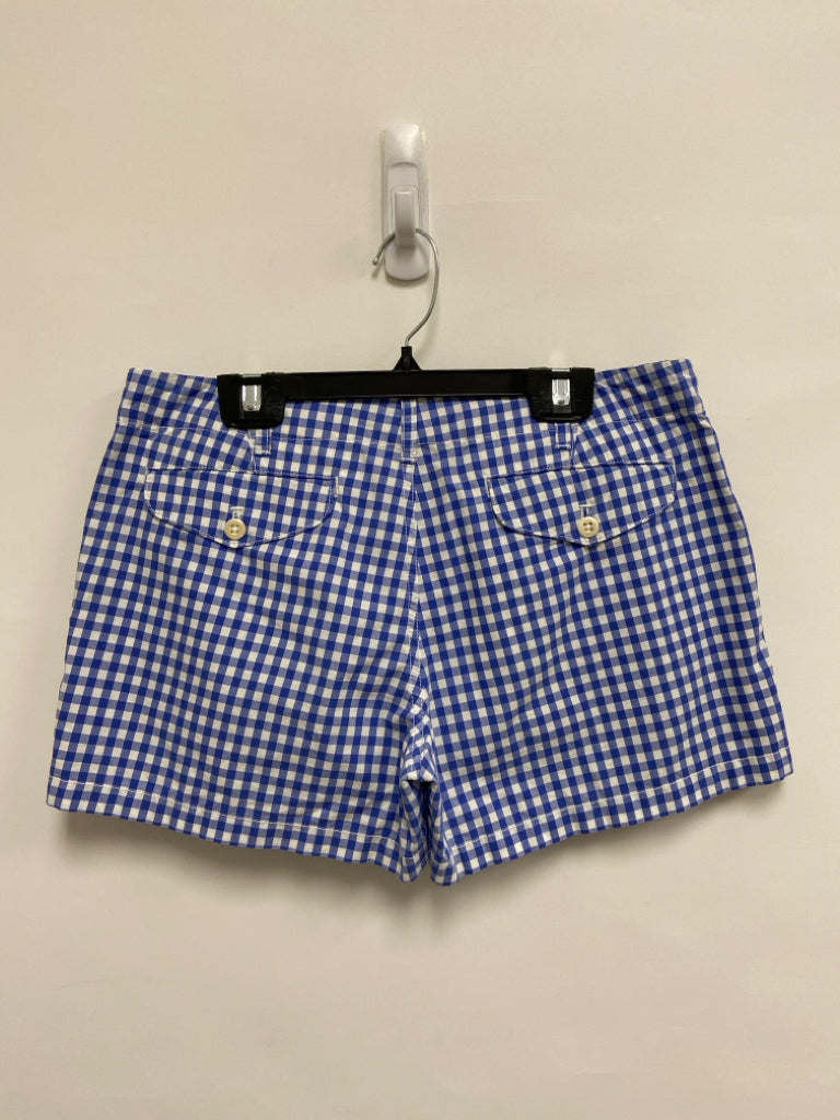Ralph Lauren Size 4 White/Blue Checkered Ladies Shorts