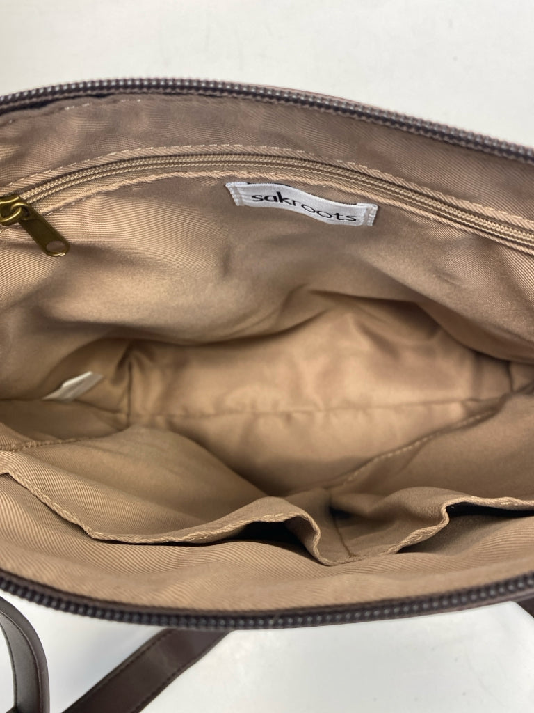 Sak Dark Brown Embossed Crossbody