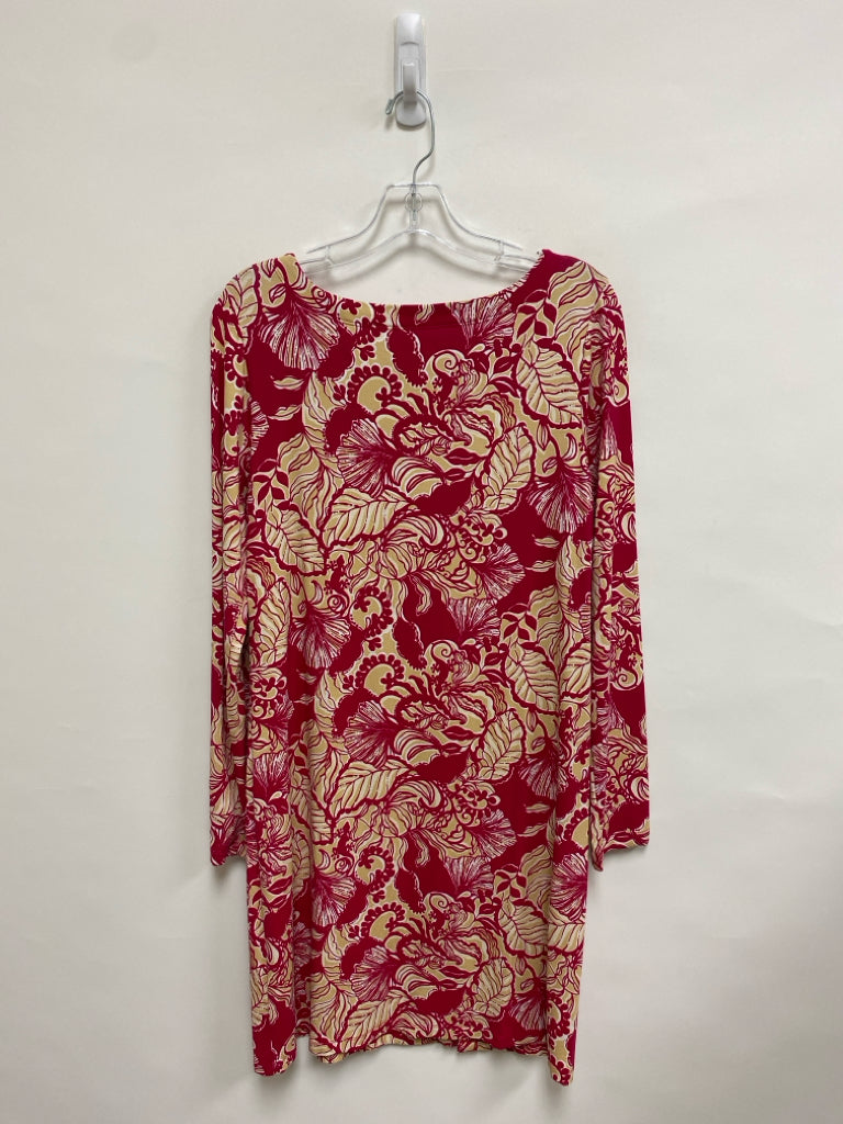 LILLY PULITZER Size M Red Beige Ladies Dress