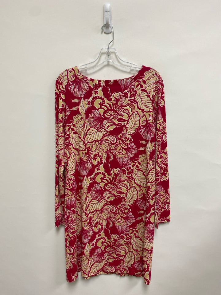 LILLY PULITZER Size M Red Beige Ladies Dress