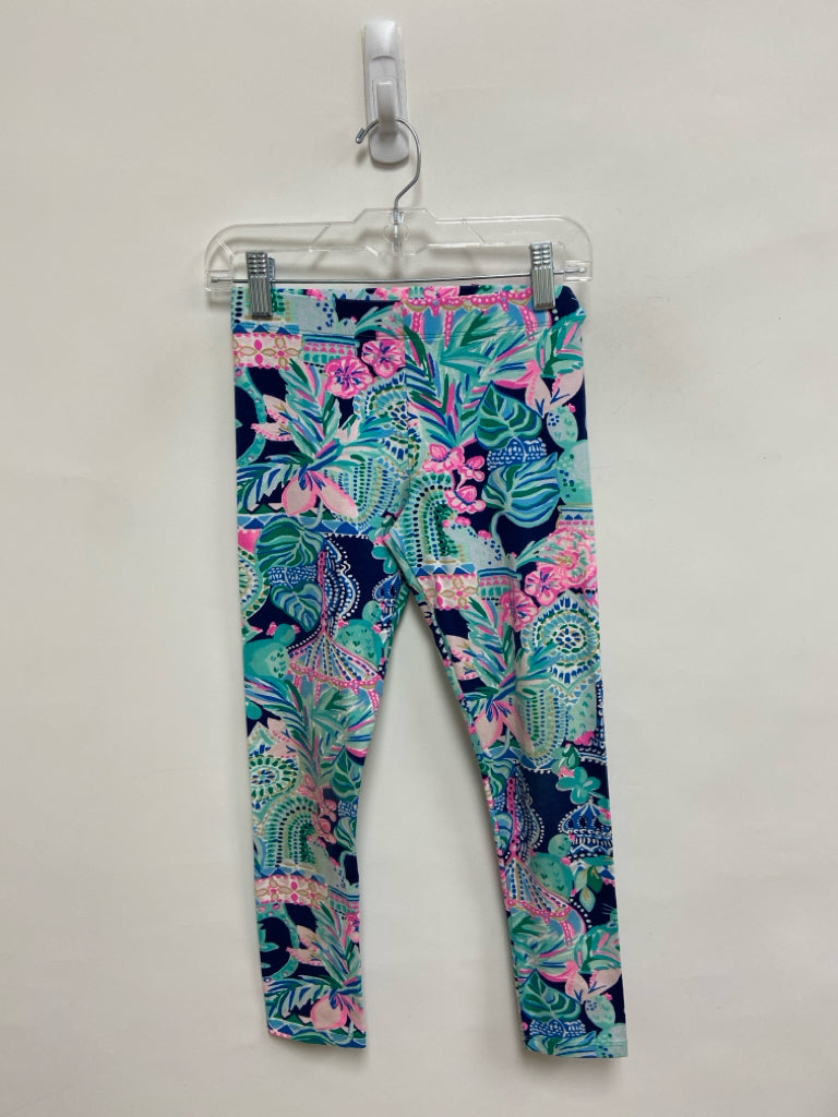 LILLY PULITZER SIZE M Aqua/Pink Navy/White Tropical Girl&