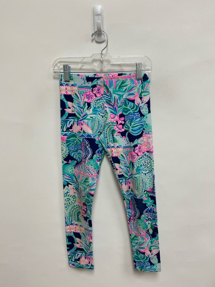 LILLY PULITZER SIZE M Aqua/Pink Navy/White Tropical Girl&