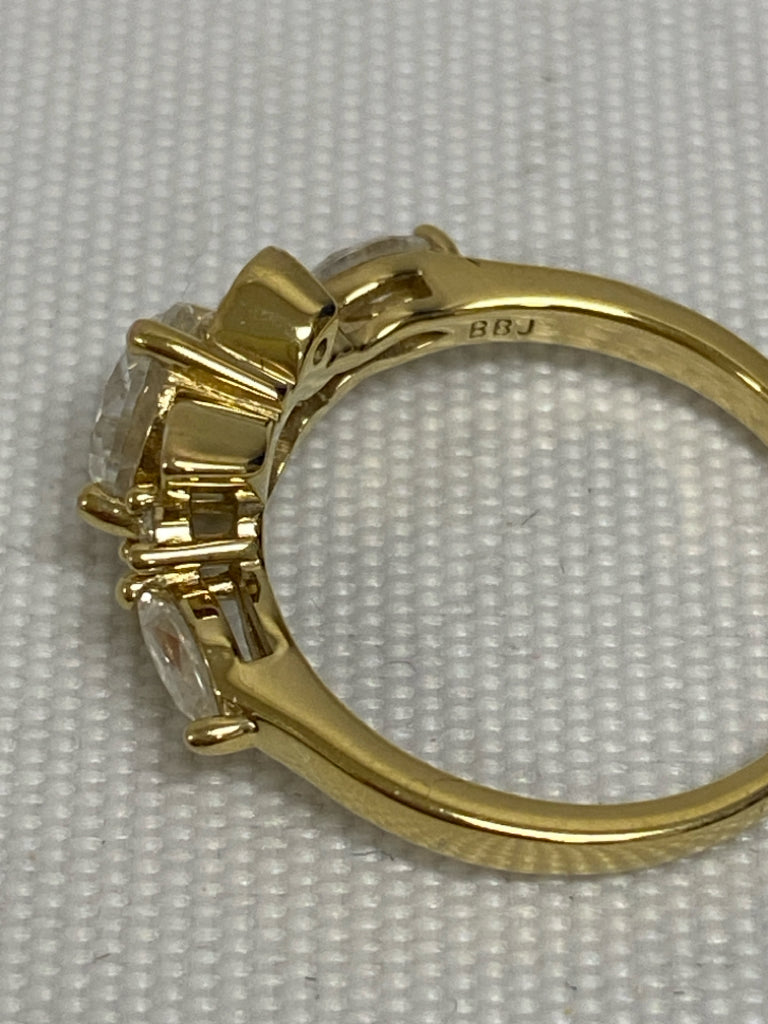 Gold Clear Jeweled Ring